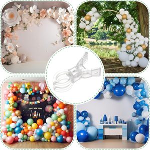 <span class=keywords><strong>Clip</strong></span> per Arco di Palloncini Grande, Kit di <span class=keywords><strong>Clip</strong></span> a Molla Trasparenti in Plastica, Decorazioni per Compleanni, Multifunzionale - Product Image 6