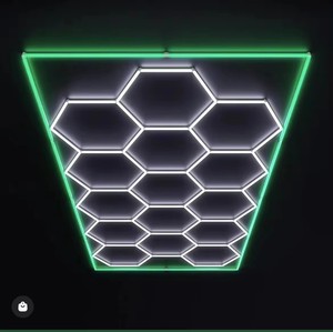 Lumière de travail LED pour <span class=keywords><strong>garage</strong></span> ETOP 15 IP65 AC haute performance à grille hexagonale avec bordure colorée - Product Image 4