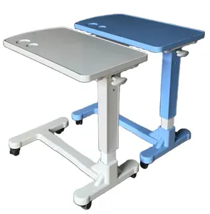 Prix bon marché Mobilier d'hôpital Table de chevet pour chambre de patient Table en ABS mobile avec roulettes