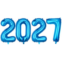 2027 Nummer 16/32/40 Zoll Folienballon für Silvester 2027 Festivalparty-Zubehör