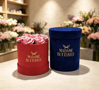 Boîte Cadeau Ronde en Carton Recyclé pour Fleurs avec Options d'Impression Personnalisée