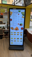 Layar Sentuh Vertikal LCD 70 75 86 Inci, Tampilan Iklan LED Mesin Periklanan Full HD Layar Iklan Besar