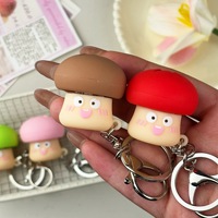 Gantungan Kunci Mini Mushroom Button Clicker, Mainan Penghilang Stres, Gantungan Kunci Dekompresi