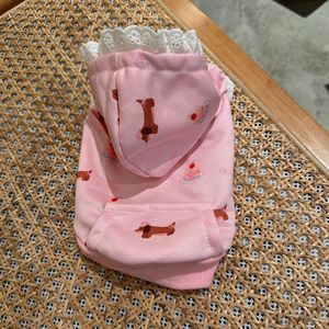 Hot Selling Cute Heart Pet Comfortable <b>Clothes</b> Pet Dog Lace Hoodie <b>Cat</b> Solid Coat - Product Image 5