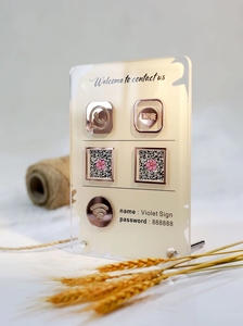 Tùy chỉnh xách tay Máy tính để bàn mã QR thẻ <span class=keywords><strong>Rack</strong></span> hiển thị với logo cho phương tiện truyền thông xã hội quét và thanh toán - Product Image 5