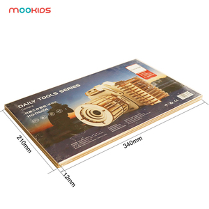 Unisex 3D Puzzle in <span class=keywords><strong>legno</strong></span> assemblato a mano gioco modello di fotocamera per <span class=keywords><strong>bambini</strong></span> giocattoli educativi e pratici per età da 5 a 7 anni - Product Image 5