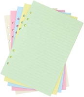 Pack de papiers de recharge A5, recharges de papiers perforés, 6 trous, pour organiser les feuilles