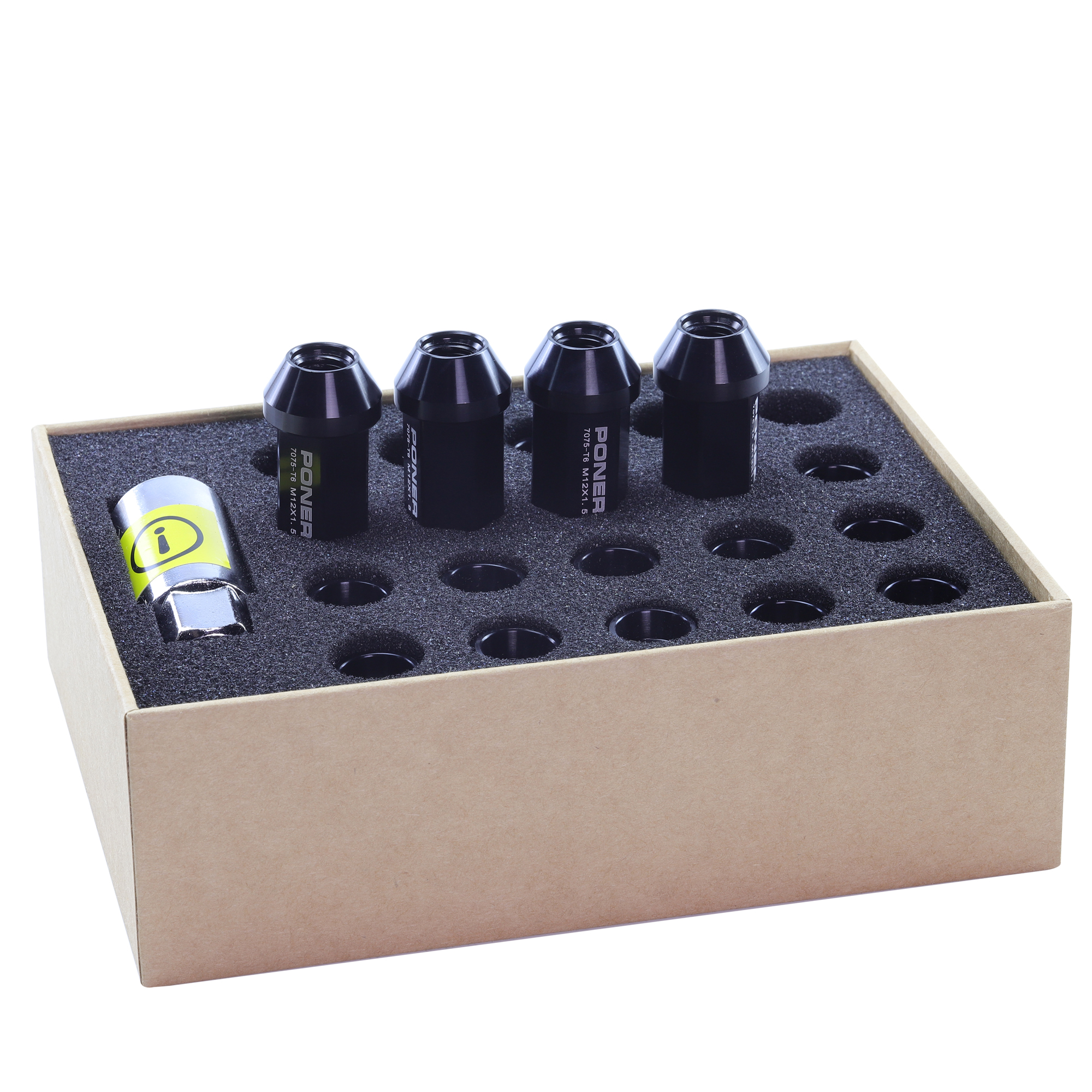 Гайки с наконечником, 20 шт., M14X1.5 M12X1.5 M12X1.25, аксессуары для модификации гоночного автомобиля, 7075-T6, алюминиевые конические гайки для сиденья и колес