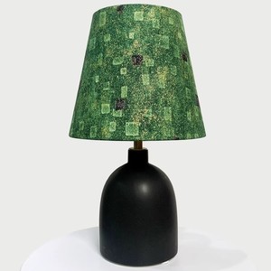 Lámpara de mesa de cerámica negra, fuente de luz LED E27, cuida la vista, para sala de estar, dormitorio, estudio - Product Image 2