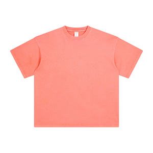 Camiseta de gran tamaño para hombre con lavado ácido y logotipo personalizado de algodón 100%, ropa de calle 250GSM, camiseta informal con cuello acanalado y hombros caídos - Product Image 3