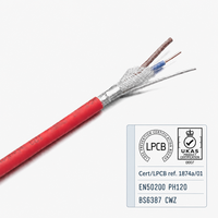 Kabel Alarm Kebakaran PH120 2 Inti 1.5mm Tembaga Padat/Berlilit Tahan Api CAT 3 untuk Detektor Asap