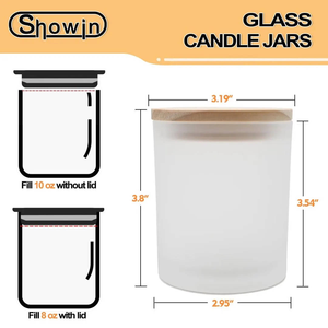 Barattolo di candela di colore opaco con coperchio di <span class=keywords><strong>vetro</strong></span> vuoto barattoli di candela di <span class=keywords><strong>vetro</strong></span> all'ingrosso di lusso - Product Image 2