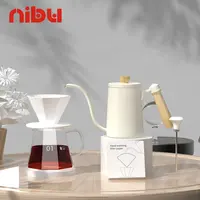 Nibu ชุดกาแฟดริปพร้อมถ้วยแก้ว,ชุดของขวัญ V60ถ้วยชากาชงกาแฟดริปมือฉลาดคาเฟ่ดริปกาต้มน้ำเทมากกว่าเครื่องชงกาแฟ