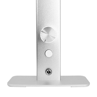 Lampe de table pliable en acier inoxydable pour extensions de cils demi-lune, luminosité réglable, certifiée CE, tension universelle, personnalisable