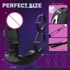 LOVE. Wearable Thrusting Prostate Massager Anal <b>Vibrator</b> Strap On <b>Vibrating</b> for Eppstein with Silicone Cock Ring sit on - Product Image 3