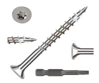 Sekrup Kayu Oval Countersunk Torx Drive Stainless Steel Kelas A dengan Shank Knurled BoZhan BZ-266