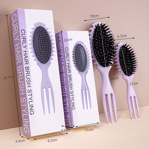 Cepillo de masaje para el cabello Trident Neptune Comb Airbag de 20 cm, para masaje del cuero cabelludo, para la población en general, de paja de trigo y nailon - Product Image 2