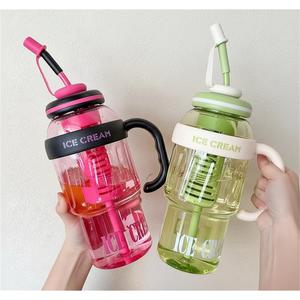 Bouteille d'eau portable grande capacité pour l'été, à boire directement, avec ventouse – Style Mac, couleur personnalisée, pour le sport, les voyages, l'extérieur, unisexe - Product Image 1