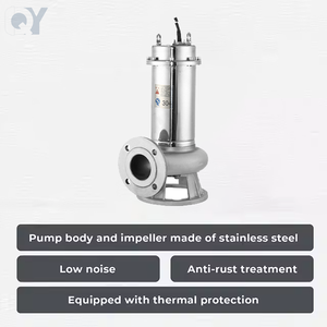 QY Déchets Pompes À Eau Sale Broyeur Cutter Déshydratation En Acier Inoxydable Coulée Submersible Pompe À Eaux Usées - Product Image 5