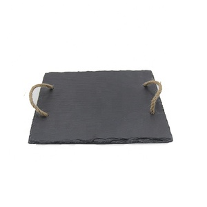 Plateaux de service antidérapants à motif de la belle et la bête, <span class=keywords><strong>d</strong></span>'<span class=keywords><strong>oie</strong></span> <span class=keywords><strong>d</strong></span>'<span class=keywords><strong>oie</strong></span> à volants noirs, planches en ardoise, plateaux de service alimentaires - Product Image 1