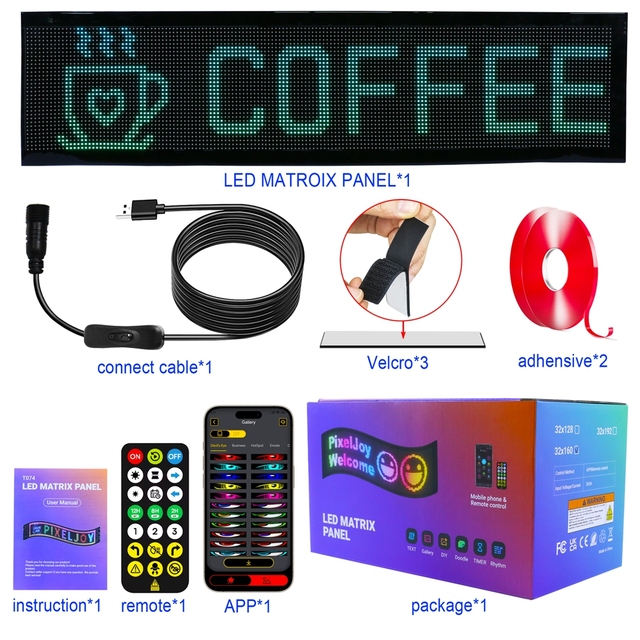 BOND New LED Flexible Display APP Control Car Advertising Screen Car Window LED Full Color Subtitle Scrolling Screen