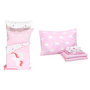 Housse De Couette Licorne Rose Pour Fille - Motif Cartoon, Arc-en-ciel - Taille 200x200cm - Housse Uniquement