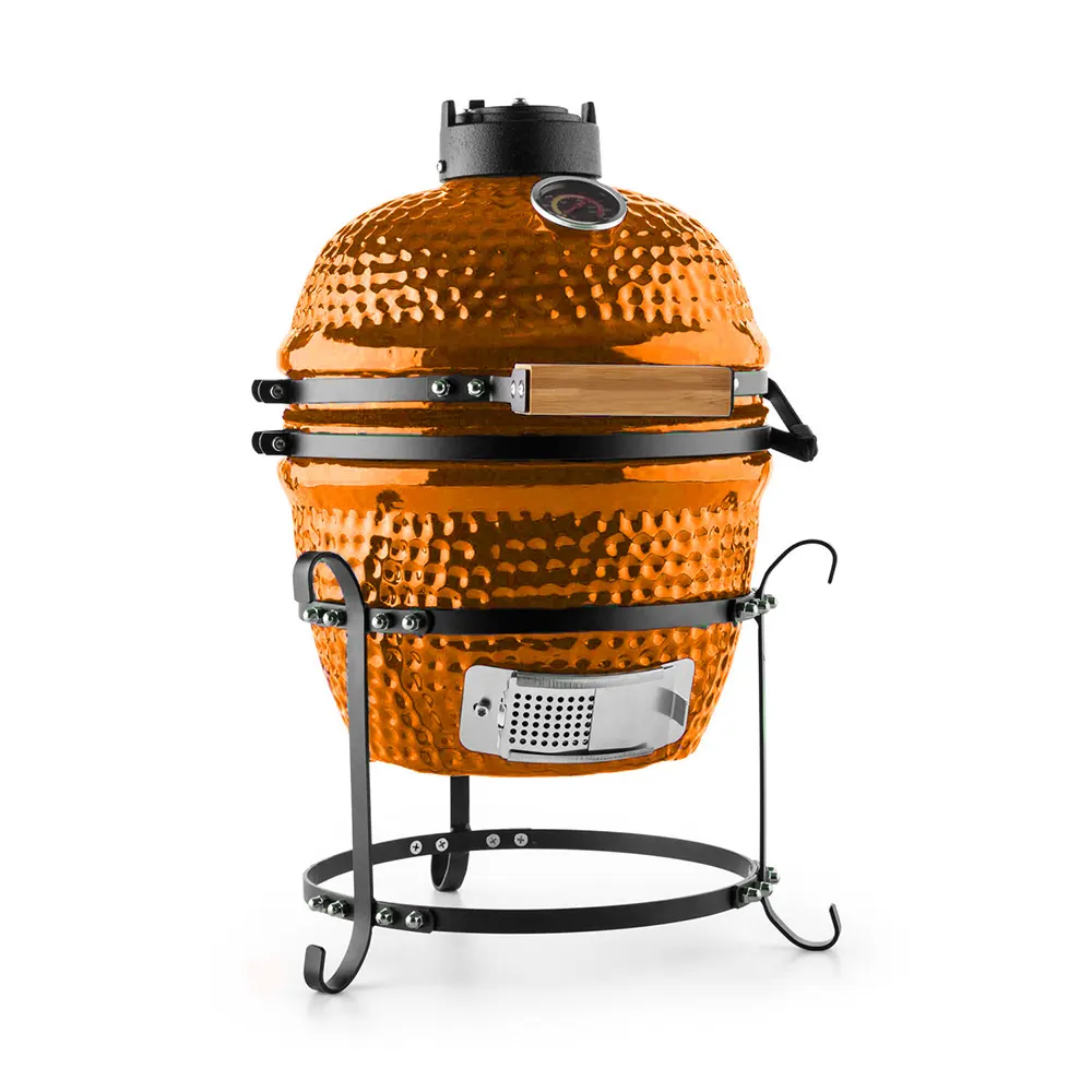 AUPLEX Mini barbekü 13 inç tarzı kavurma ve sigara içen yumurta ızgara kamado barbekü ızgara