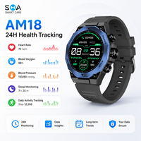 Montre connectée avec bracelet en silicone de 1,43 pouce, logo personnalisé, calendrier, rappel de sédentarité, réveil, étanche IP67, écran HD