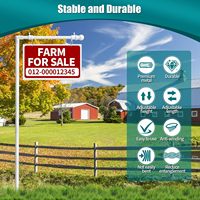 Panneau immobilier en métal en gros poteau blanc 85 pouces 7 FT panneaux immobiliers support pour panneau de porte ouverte non inclus
