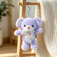 Porte-clés en peluche motif floral Mini Souris, figurine mignonne, pendentif de sac, jouet, ornement suspendu, lapin Maiyou en polyester, unisexe
