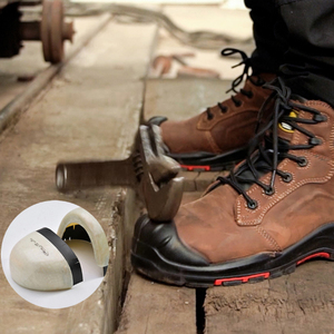 Bottes de sécurité mi-montantes en cuir marron DSF53 pour le travail, la randonnée et les activités tactiques, toutes saisons, fabriquées en Chine - Product Image 3