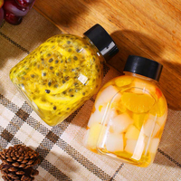 Botol Minuman PET Bentuk Silinder dengan Tutup Sekrup Anti Bongkar 610ml, Grade Makanan, untuk Jus dan Minuman Lainnya