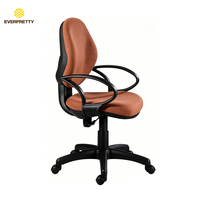 Chaise de bureau ergonomique en tissu avec hauteur réglable et rotation à 360° °   Chaise pivotante moderne avec accoudoirs pour bureau à domicile et salle d'étude CE