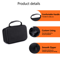 Boîte de rangement électronique personnalisée OEM ODM en EVA, étui de transport rigide avec fermeture éclair pour écouteurs, câbles, caméra d'action, noir