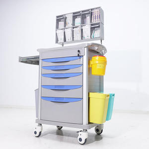 다기능 ABS 플라스틱 병원 마취 트롤리 의료 응급 트롤리 - Product Image 1