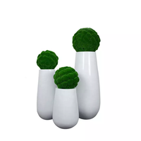Ventes en gros de grands pots et jardinières ronds classiques en fibre de verre, revêtement en poudre, pour l'extérieur, pour les sols et les centres commerciaux