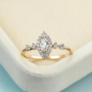 Anello Vintage a Forma di Marquise, Design Semplice, Anello da Dito per Donne - Product Image 3