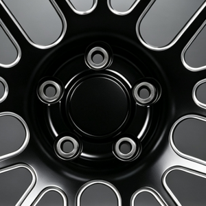 Nouvelle jante en alliage d'aluminium Auron, noir brillant avec face usinée, multi-branches, monobloc moulé, pour la mise à niveau des voitures particulières - Product Image 2