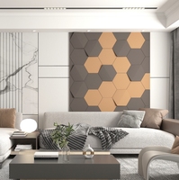 Desain Modern berbentuk latar belakang dinding diukir panel dinding mesin vakum membentuk 3D pesawat mobil MDF geometris tahan air