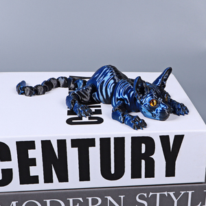 Vashine Figurine d'action Chat imprimé en 3D, Décoration d'intérieur, Jouet pour enfants, Cadeau pour enfants, Matériaux écologiques, Jouet animal imprimé en 3D - Product Image 3