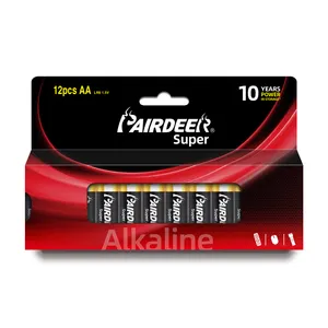 PAIRDEER private label migliore batteria alcalina lr6 1.5v batteria a secco