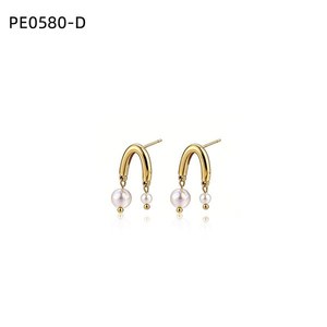 ต่างหูแฟชั่น DE PERLAS PE0580 สำหรับผู้หญิง เครื่องประดับคุณภาพสูง - Product Image 1