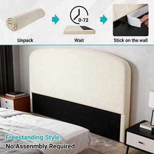 Tête de lit rembourrée en tissu chenille, compressée et enroulable, vente en gros - Product Image 2