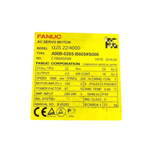 บริการบำรุงรักษารหัส A06B-0265-B605 - มอเตอร์ - Product Image 2