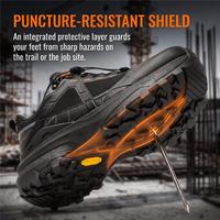 Chaussures de randonnée pour hommes, personnalisées en usine, noires, basses, respirantes, en mesh, à laçage rapide, résistantes aux perforations, antidérapantes, légères et durables