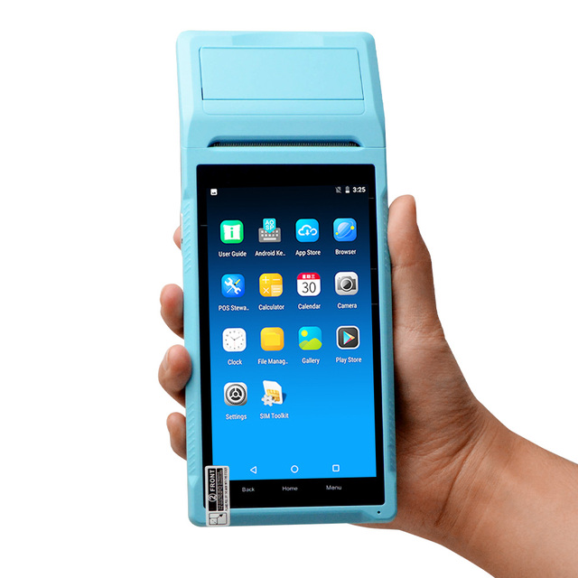 Handheld Pda Android Mobile Pos Terminal Barcode Scanner With Built in Pos Printer