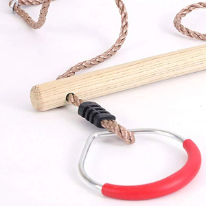 Anneaux de gymnastique avec balançoire trapèze à main en <span class=keywords><strong>bois</strong></span> Entraînement pour adultes Anneau de fitness Sports - Product Image 3