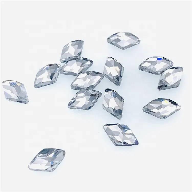 Pierre de diamant à double pointe, pierre de cristal à dos plat pour chaussures et sacs, correcteurs pour vêtement