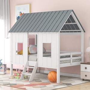 Antique Style Solid <b>Pine</b> Wood Kids House <b>Bed</b> <b>Frame</b> Wholesale Modern Children's Toddler <b>Bed</b> for Bedroom Living Room for Farmhouse - Product Image 5