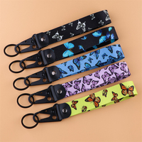 Porte-clés pendentif fleur bec d'aigle mignon pour voiture, idées cadeaux yoga, en métal motif marguerite, papillon, vagues, ornement suspendu